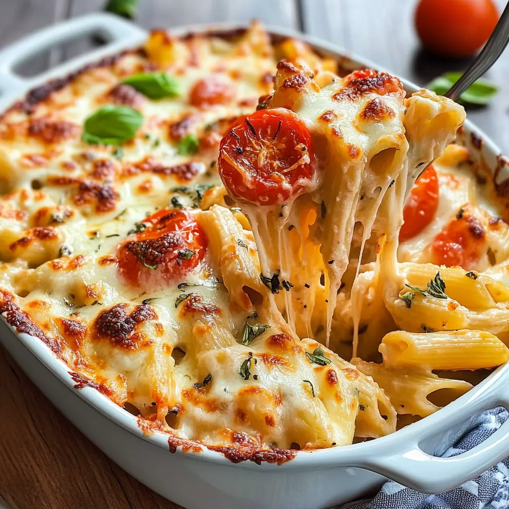 Ein cremiger Nudelauflauf, der einfach begeistert! Zarte Nudeln in einer sahnigen Sauce, überbacken mit köstlichem Mozzarella und frischen Tomaten – so schmeckt der Sommer! Ideal für ein schnelles Wochendinner oder ein gemütliches Familienessen.