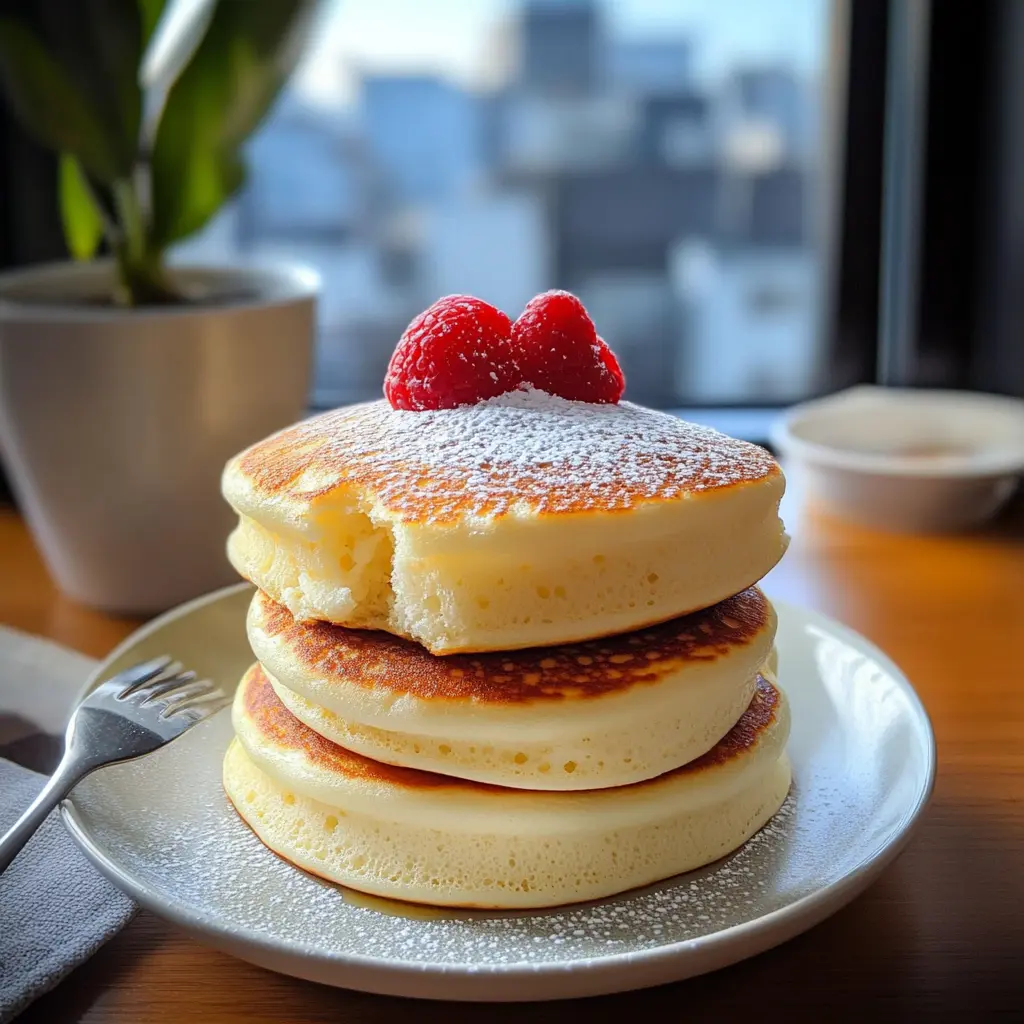 Fluffige Japanische Soufflé Pancakes – der Himmel auf deinem Teller! Diese luftig-leichten Pfannkuchen schmelzen förmlich im Mund und sind mit einem Hauch von Vanille verfeinert. Ideal für ein besonderes Frühstück oder einen süßen Snack zwischendurch. Lass dich verzaubern!