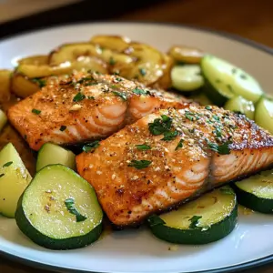 Saisonale Frische auf dem Teller! 🥒🐟 Saftiger Lachs in perfekter Harmonie mit zarten Zucchinischeiben, gewürzt mit Kräutern für ein unvergessliches Geschmackserlebnis. Ideal für ein schnelles, gesundes Abendessen – genieße jeden Bissen!