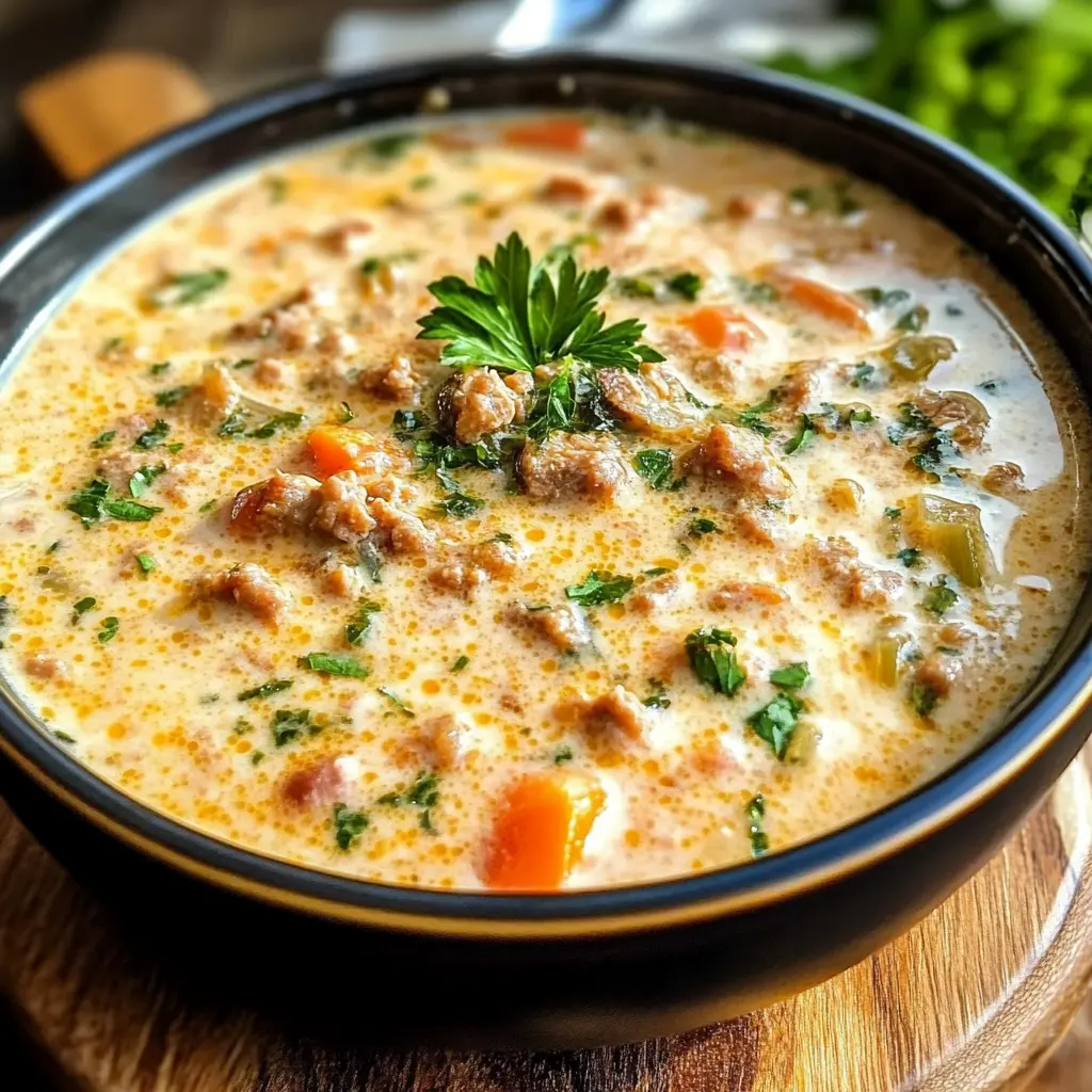 Cremige Hackfleisch-Suppe – Ein Wohlfühlgericht für kalte Tage! Zartes Hackfleisch vereint sich mit frischen Gemüse und einer köstlichen, sahnigen Brühe. Ideal für ein schnelles Mittagessen oder einen gemütlichen Abend zu Hause!