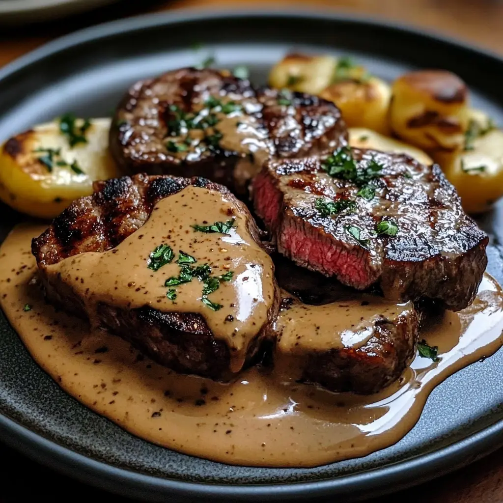 Steak Diane – Ein Genuss für die Sinne! Zartes, saftiges Steak in einer aromatischen Sauce aus Cognac und Pilzen, das auf der Zunge zergeht. Ideal für ein gemütliches Abendessen oder ein besonderes Festmahl. Hol dir das Rezept und verwöhne deine Lieben!