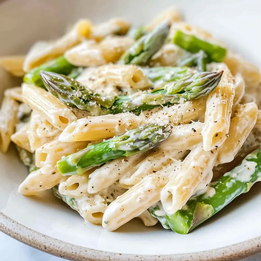 Schlemmen ohne Reue! Diese vegane, cremige Spargel Pasta im Alfredo-Stil verführt mit zartem Spargel und einer velvety Soße. Ideal für ein schnelles, gesundes Abendessen oder ein Treffen mit Freunden. Immer einen Versuch wert!